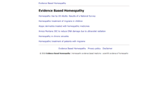 Desktop Screenshot of evidencebasedhomeopathy.com