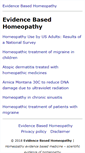 Mobile Screenshot of evidencebasedhomeopathy.com